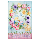 Spring Has Hatched Burlap House Flag