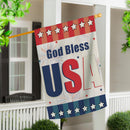 American USA Burlap House Flag