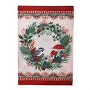 Woodland Wreath Burlap House Flag