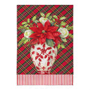 Chinoiserie Christmas Burlap House Flag