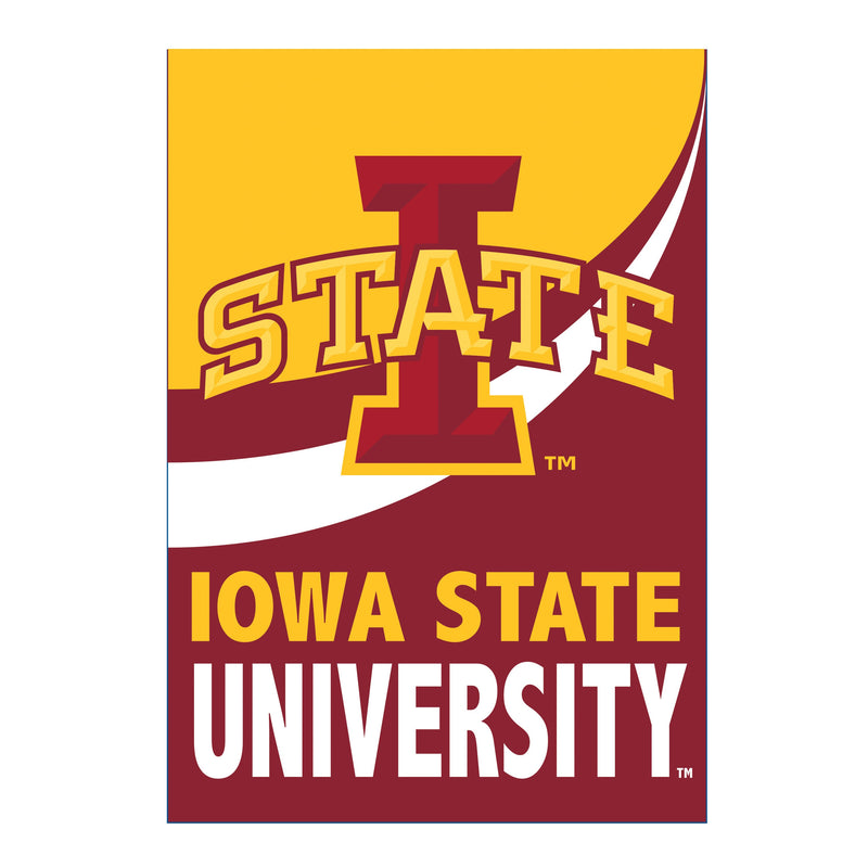 Iowa State University Burlap Flag House Size