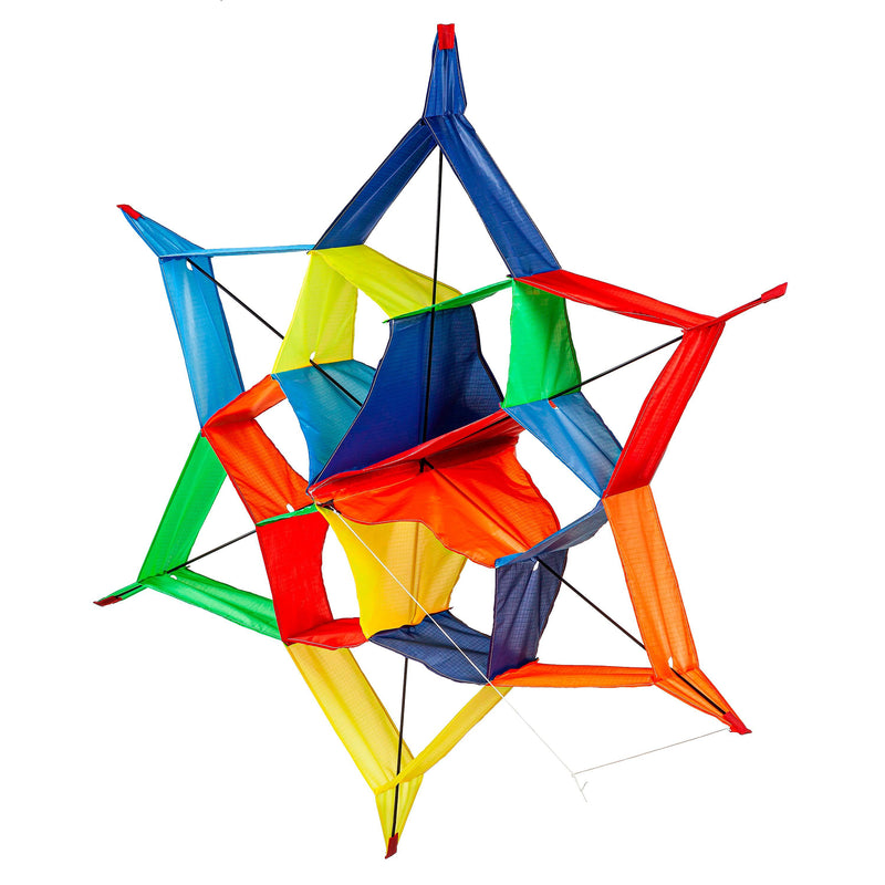 Ever Fliers Rainbow Geometric Kite with Reel