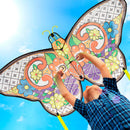 Ever Fliers Fun Floral Butterfly Kite with Tail and Reel