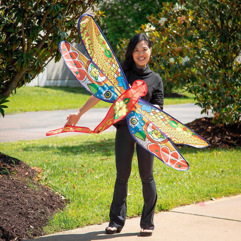 Ever Fliers Fun Floral Dragonfly Kite with Reel