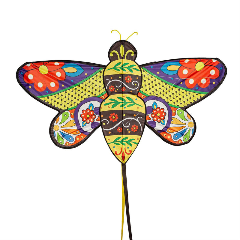 Ever Fliers Talavera Bee Kite with Tail and Reel