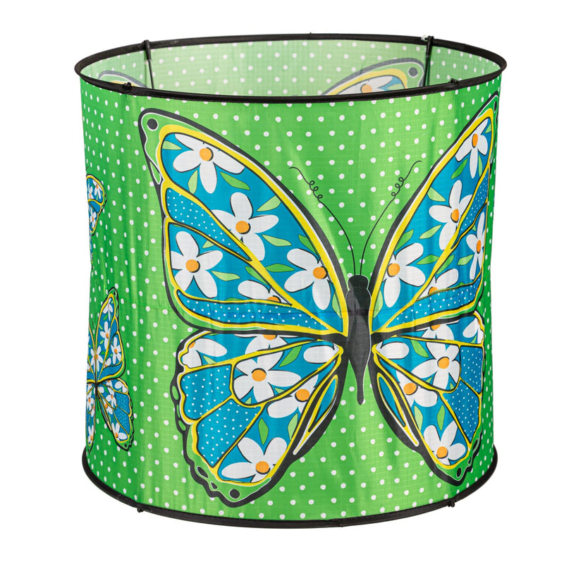 Ever Fliers LED Floral Butterfly Welcome Collapsible Cylinder Kite with Reel