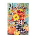 Fall Welcome Boots Moire House Flag