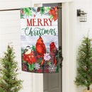 Merry Christmas Colorful Birds Moire House Flag
