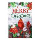 Merry Christmas Colorful Birds Moire House Flag