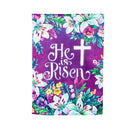 Spring Flowers Easter Cross Suede House Flag