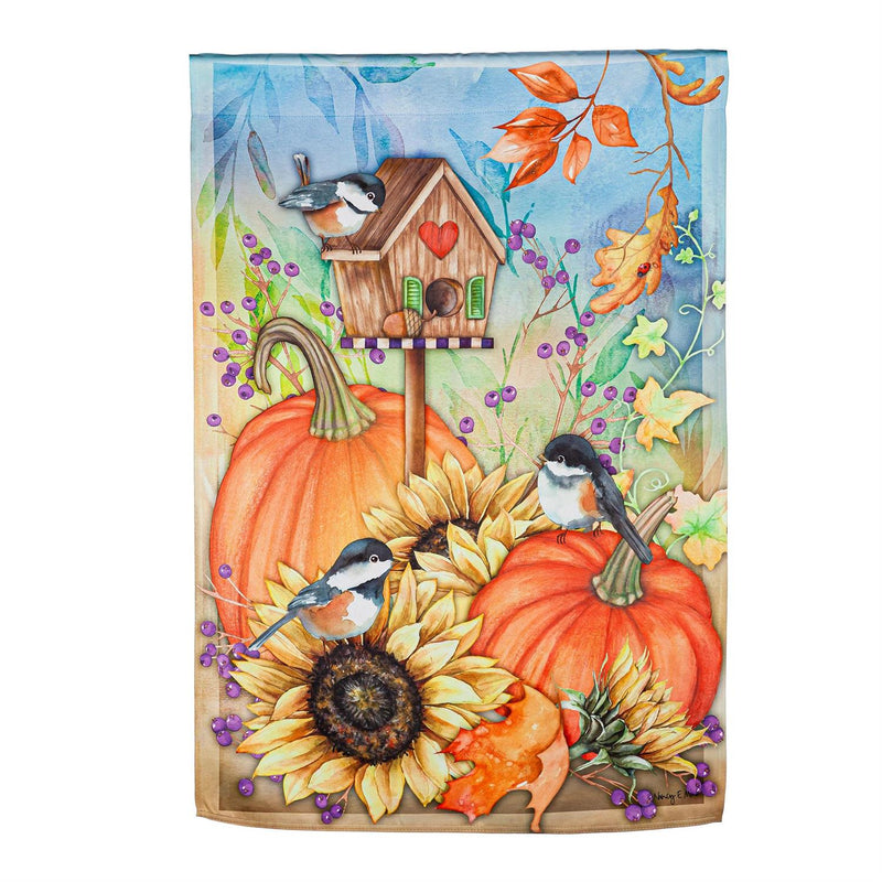Autumn Greetings House Suede Flag