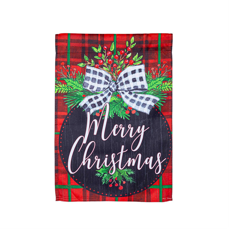 Christmas Botanicals Suede House Flag
