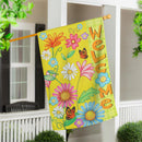 Welcome Spring Suede House Flag