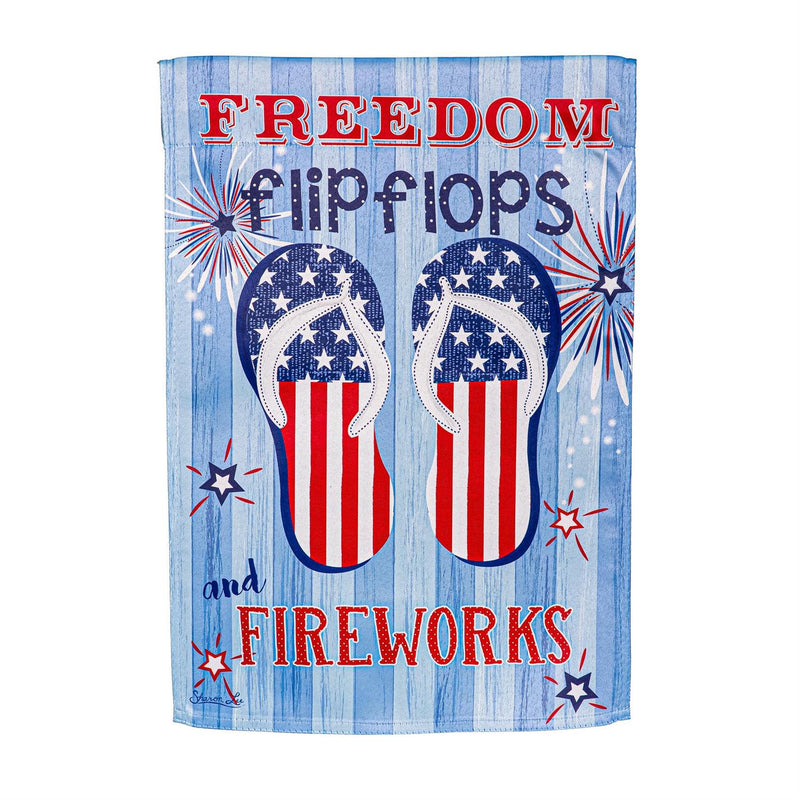 Freedom Flip Flops Suede House Flag