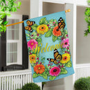 Gerbera Butterflies Suede House Flag
