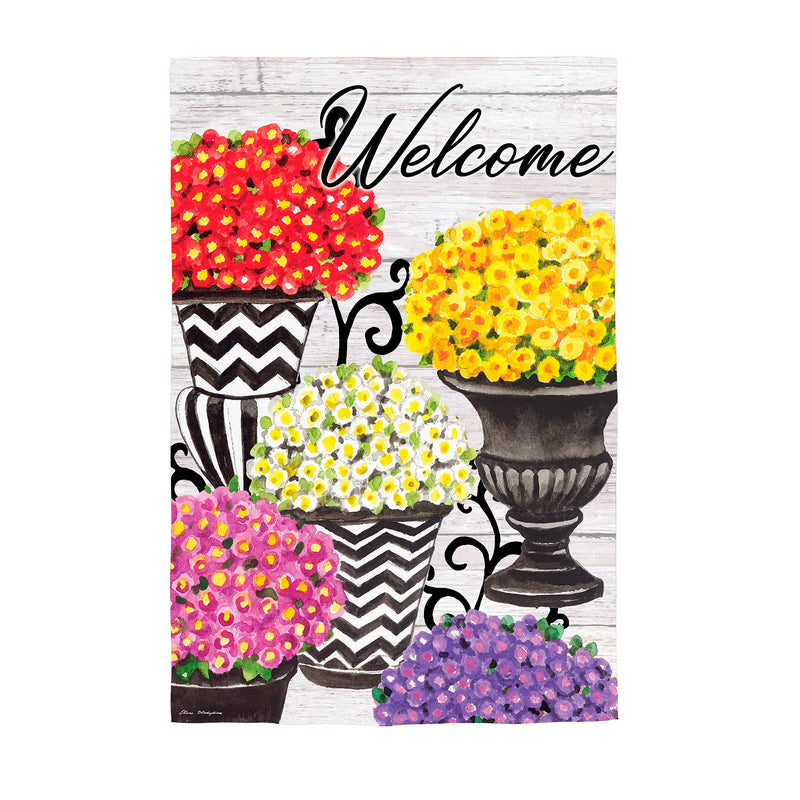Fall Topiary Suede House Flag