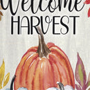 Welcome Harvest Suede House Flag