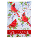 Winter Visit Suede House Flag