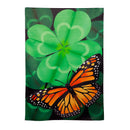 Butterfly Clover Suede House Flag