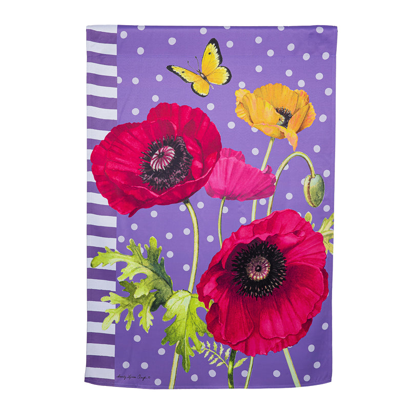 Poppy Welcome Suede House Flag