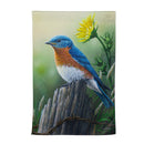 Eastern Bluebird Suede House Flag