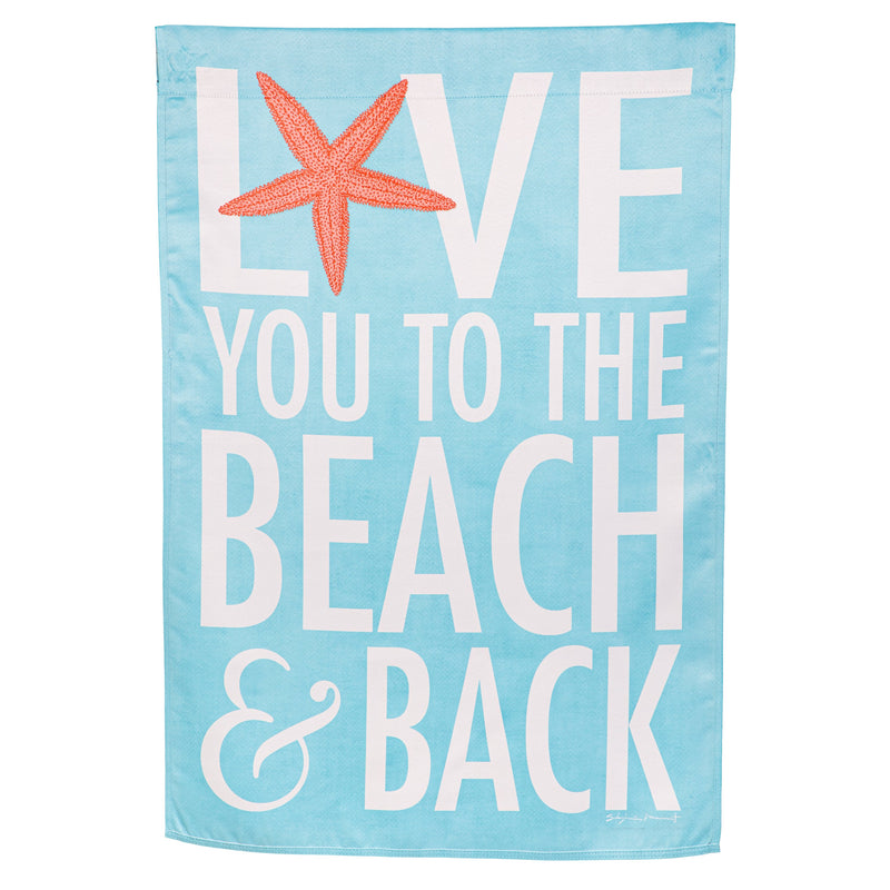 Love To The Beach Suede House Flag