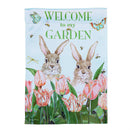 Welcome to My Garden Suede House Flag