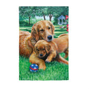 Mom and Pup Suede House Flag