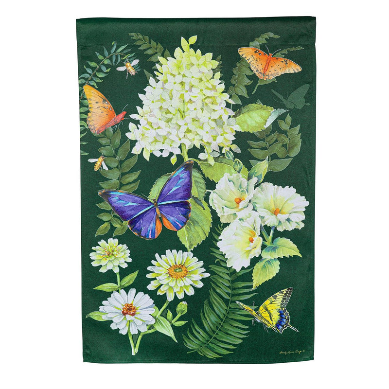 Flutters and Flowers Suede House Flag