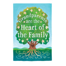 Grandparents Heart Of The Family Suede House Flag