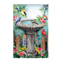 Bathing Songbirds Suede House Flag