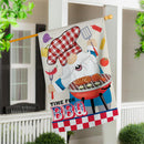 BBQ Gnome Suede House Flag