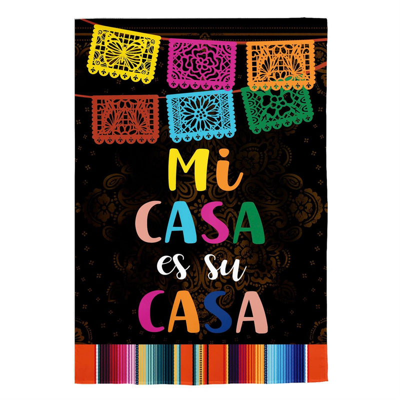 Mi Casa Es Su Casa Suede House Flag