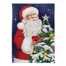 Traditional Santa Suede House Flag