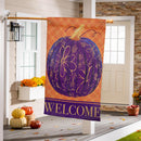 Damascus Pumpkin Suede House Flag