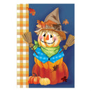 Scarecrow Pumpkin Stack Suede House Flag