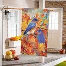 Bluebirds Among The Leaves Suede House Flag