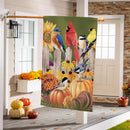 Flock Of Pumpkins Suede House Flag
