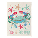 Seas & Greetings Suede House Flag