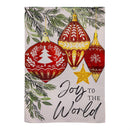 Joy To The World Ornaments Suede House Flag