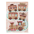 Gingerbread Train Suede House Flag