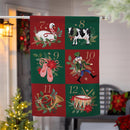 12 Days of Christmas Suede House Flag
