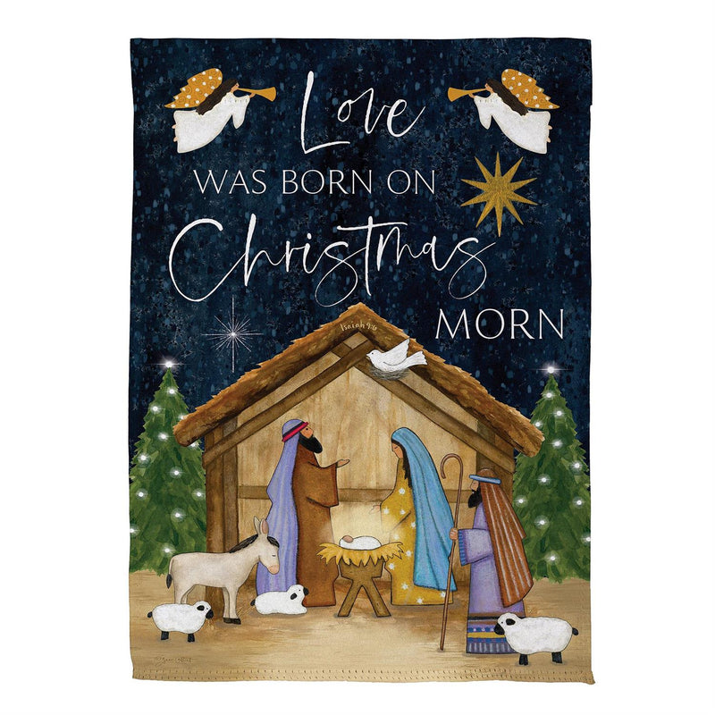 Love Was Born Suede House Flag