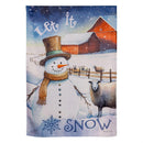 Winter Farm Suede House Flag