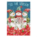 Christmas Cheer Snowmen Suede House Flag