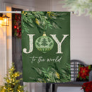 Greenery Joy To The World Suede House Flag