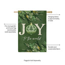 Greenery Joy To The World Suede House Flag