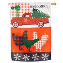 Festive Farmhouse, House Suede Flag