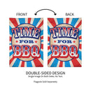 Time for BBQ Garden Burlap Flag