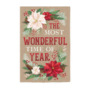 The Most Wonderful Time of the Year Burlap Garden Flag